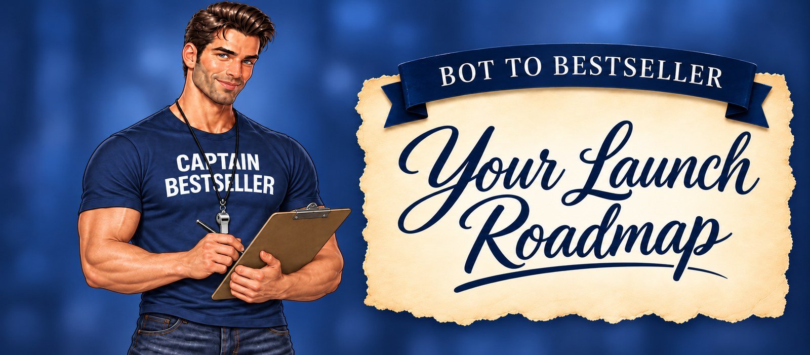 Captain Bestseller with your roadmap for reaching readers and growing book income